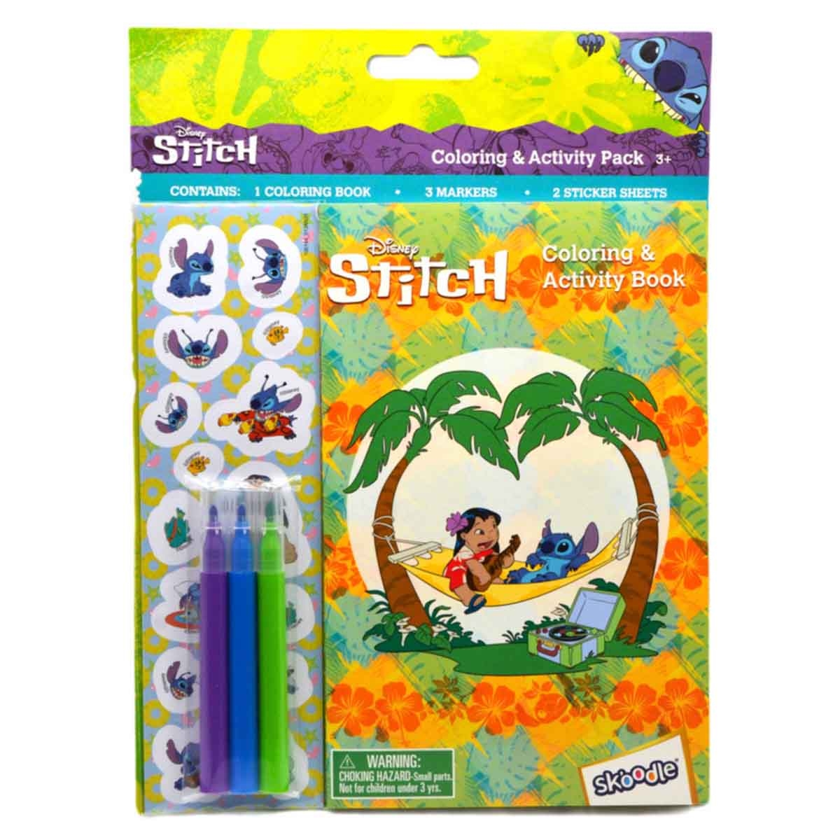 ديزني ستيتش مجموعة تلوين وأنشطة مع أقلام تلوين للأطفال بعمر 3-4 سنوات