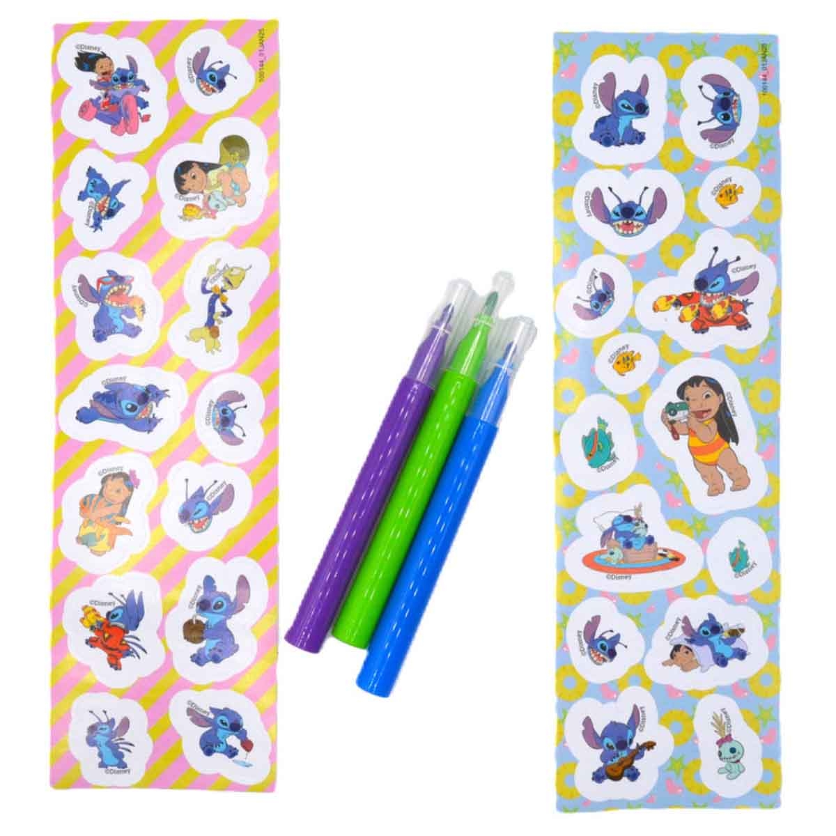 ديزني ستيتش مجموعة تلوين وأنشطة مع أقلام تلوين للأطفال بعمر 3-4 سنوات