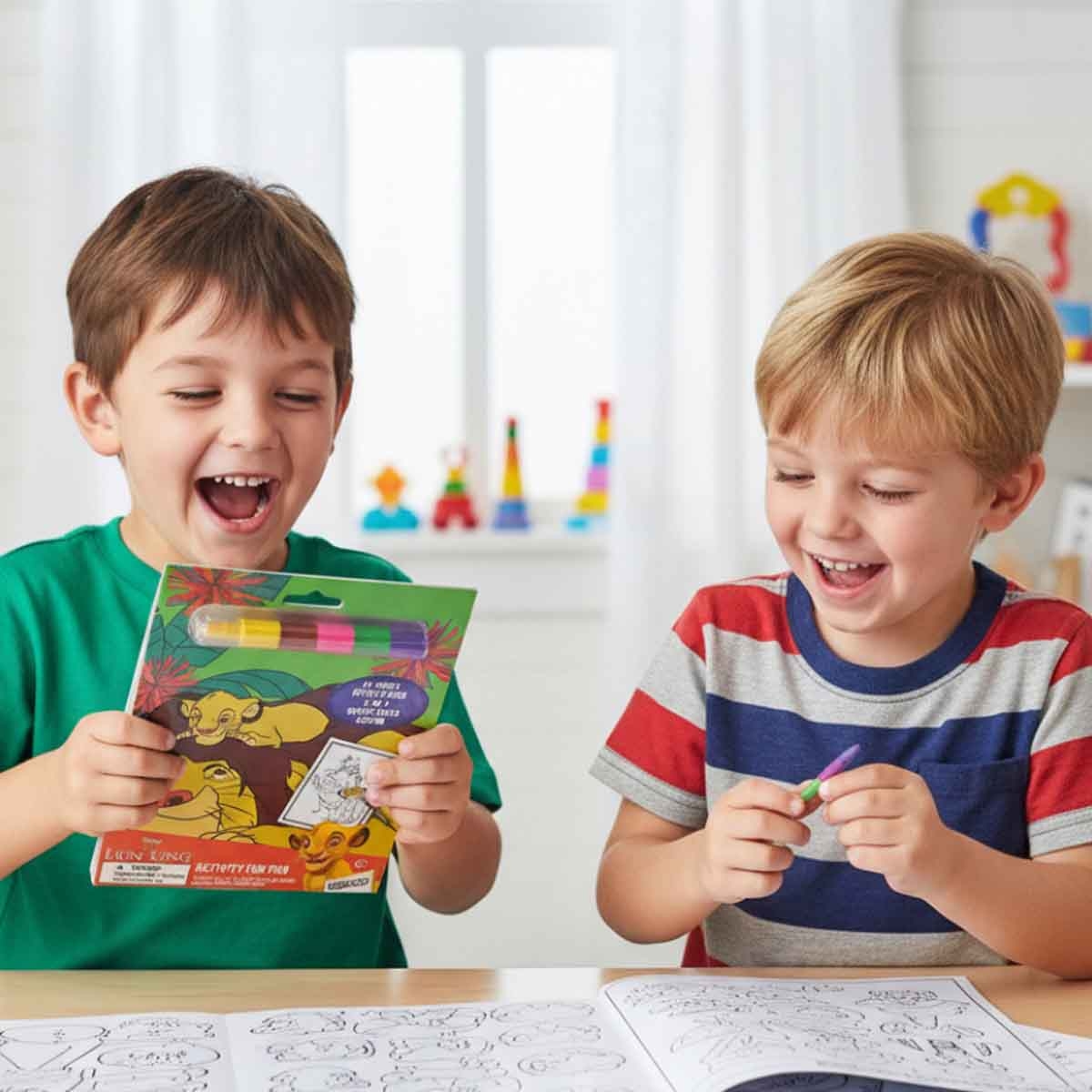 Disney The Lion King Activity Fun Pad with Stackable Crayon Unisex, 3-4 Years