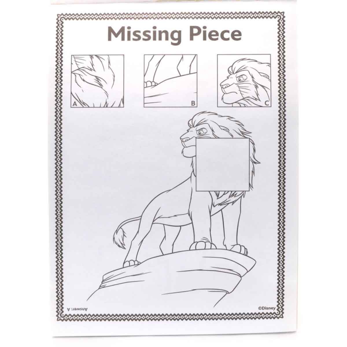 Disney The Lion King Activity Fun Pad with Stackable Crayon Unisex, 3-4 Years