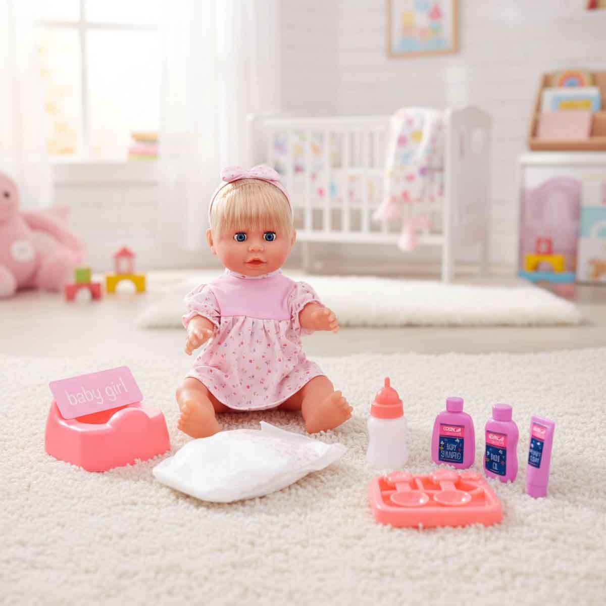 Dolls World 15″ Drink and Wet Olivia Baby Doll Girls, 3-4 Years