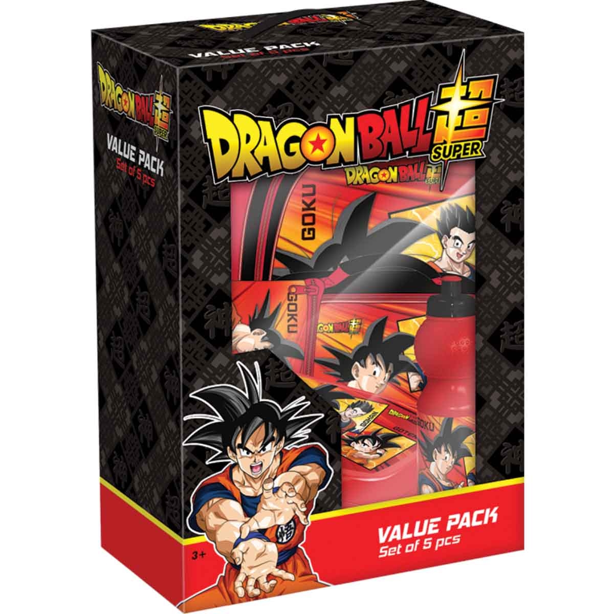 Dragon Ball 5-in-1 16” Trolley Bag, Lunch Box, Bottle, Pencil Case & Lunch Bag Kit
