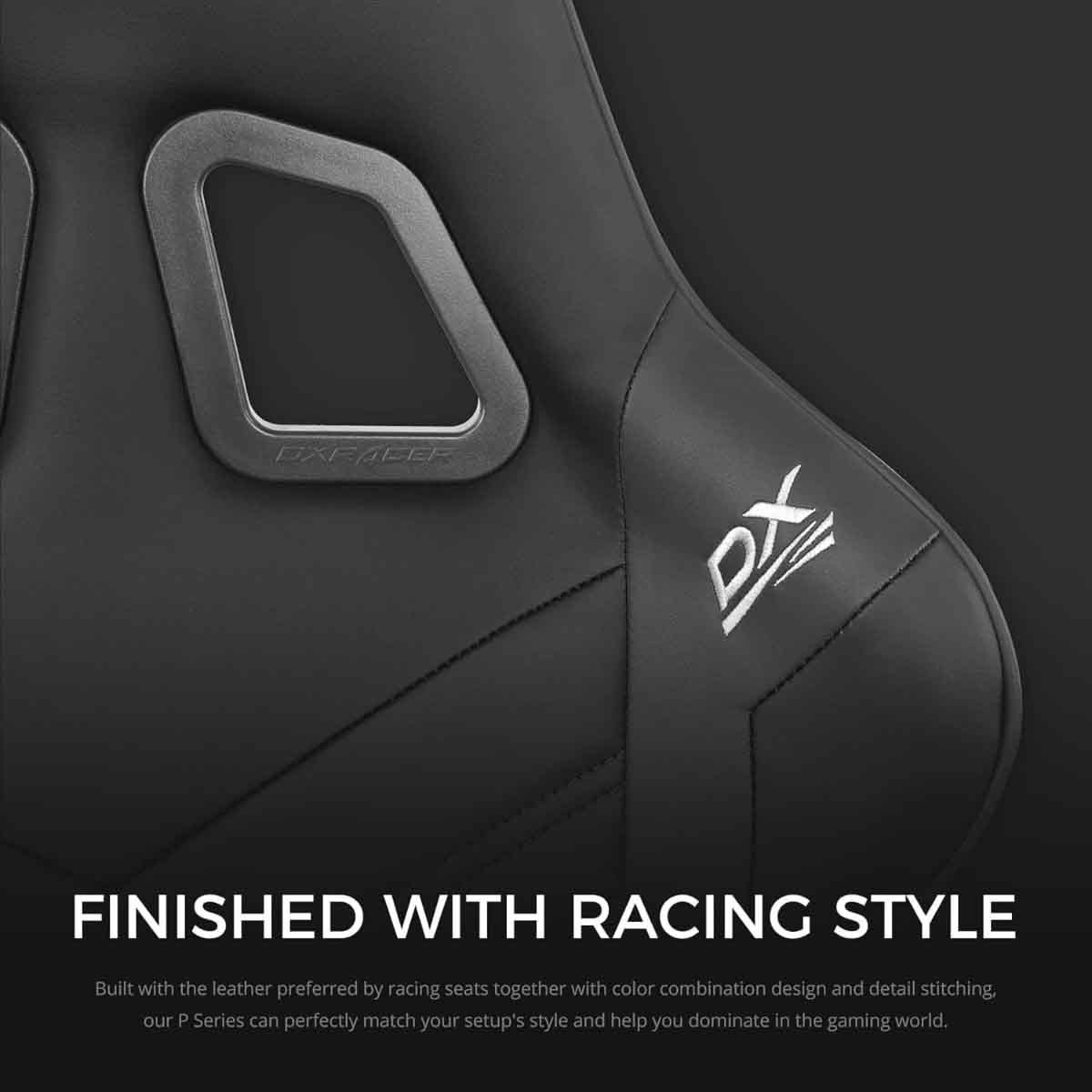 دي إكس ريسر برينس P132 سيريز أسود/أبيض كرسي ألعاب