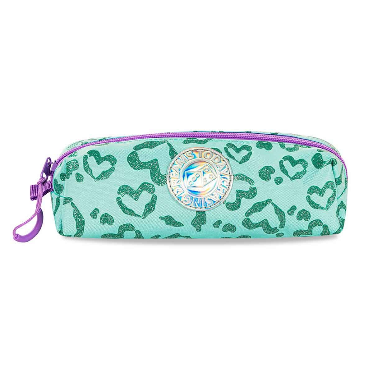 إيزي كيدز حقيبة مدرسية 4 في 1 مقاس 17 إنش بتصميم لوف مع عربة 4 عجلات وحقيبة غداء ومقلمة