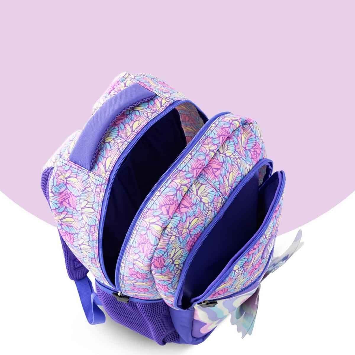 Eazy Kids 18" 3D Butterfly 3-in-1 Backpack with Lunch Bag & Pencil Case