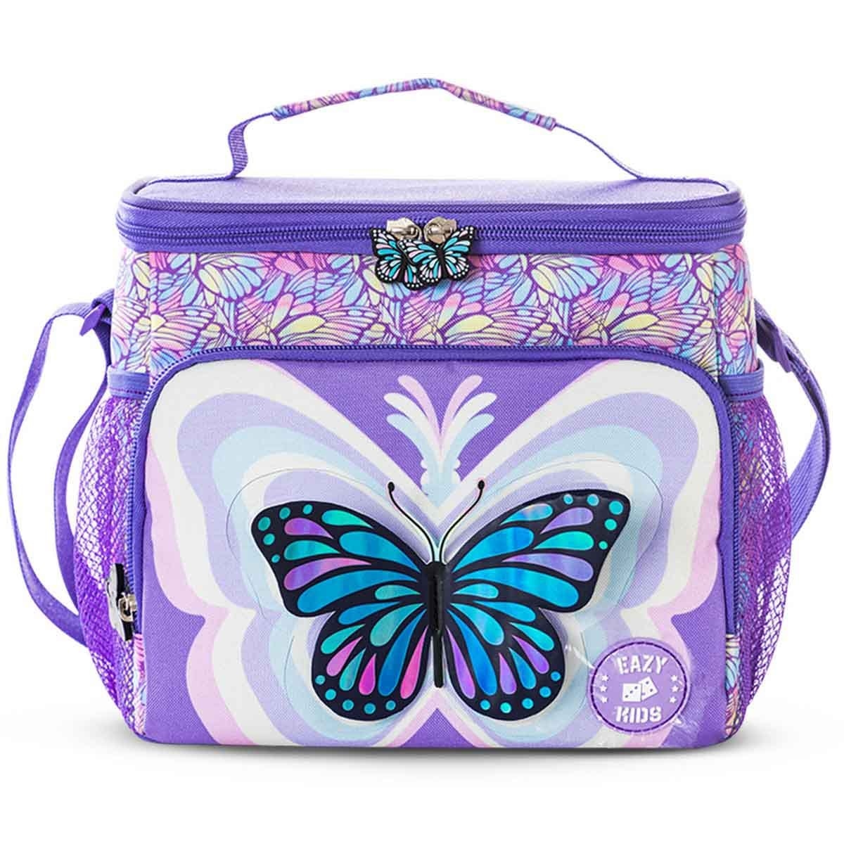 Eazy Kids 18" 3D Butterfly 3-in-1 Backpack with Lunch Bag & Pencil Case