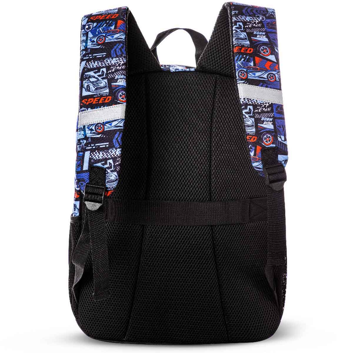 Eazy Kids 18" Car Racing 3-in-1 Backpack with Lunch Bag & Pencil Case