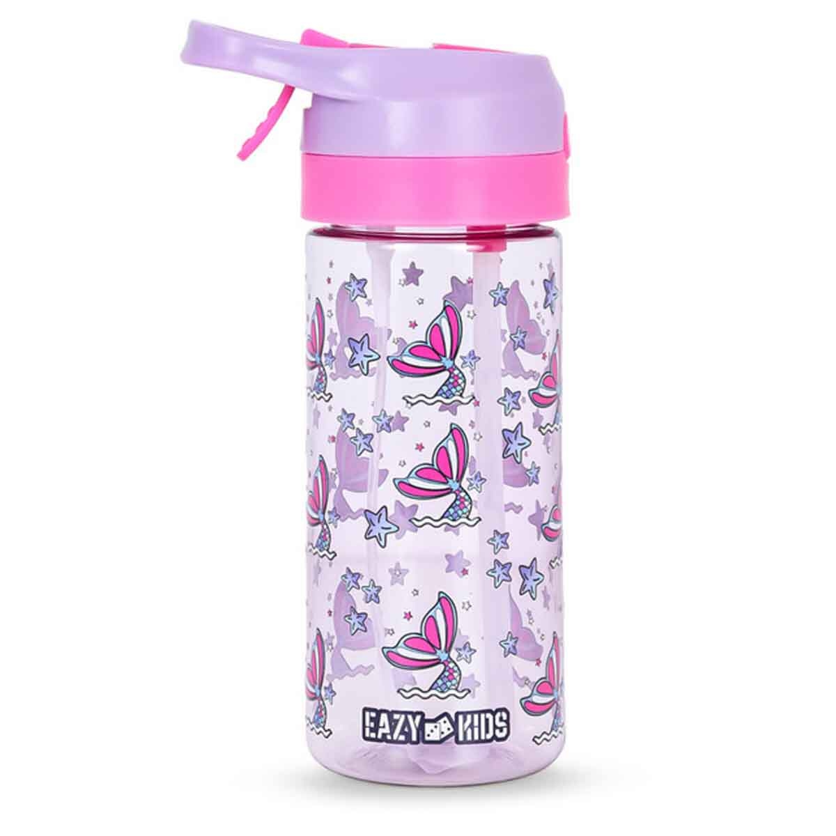 Eazy Kids 18" Mermaid 4-in-1 Trolley School Bag with Tritan 420ml Water Bottle, Lunch Bag & Pencil Case Combo