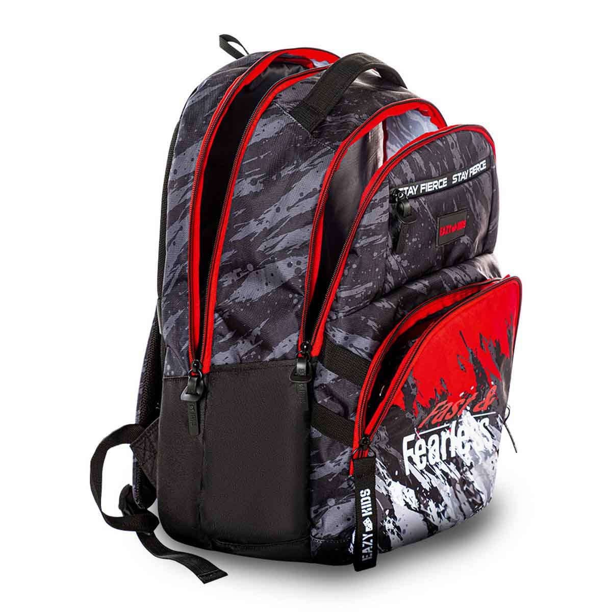 إيزي كيدز حقيبة مدرسية مقاس 20 إنش بتصميم فاست آند فيرلس مع عربة 4 عجلات وقسم للابتوب