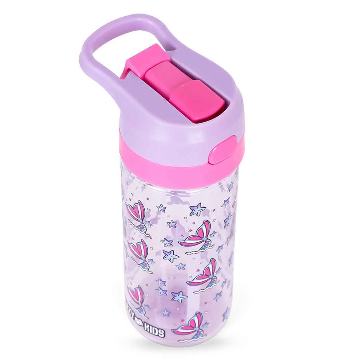 Eazy Kids 420ml Double Wall Insulated Steel Mermaid Water Bottle with Spray Unisex, 3-4 Years