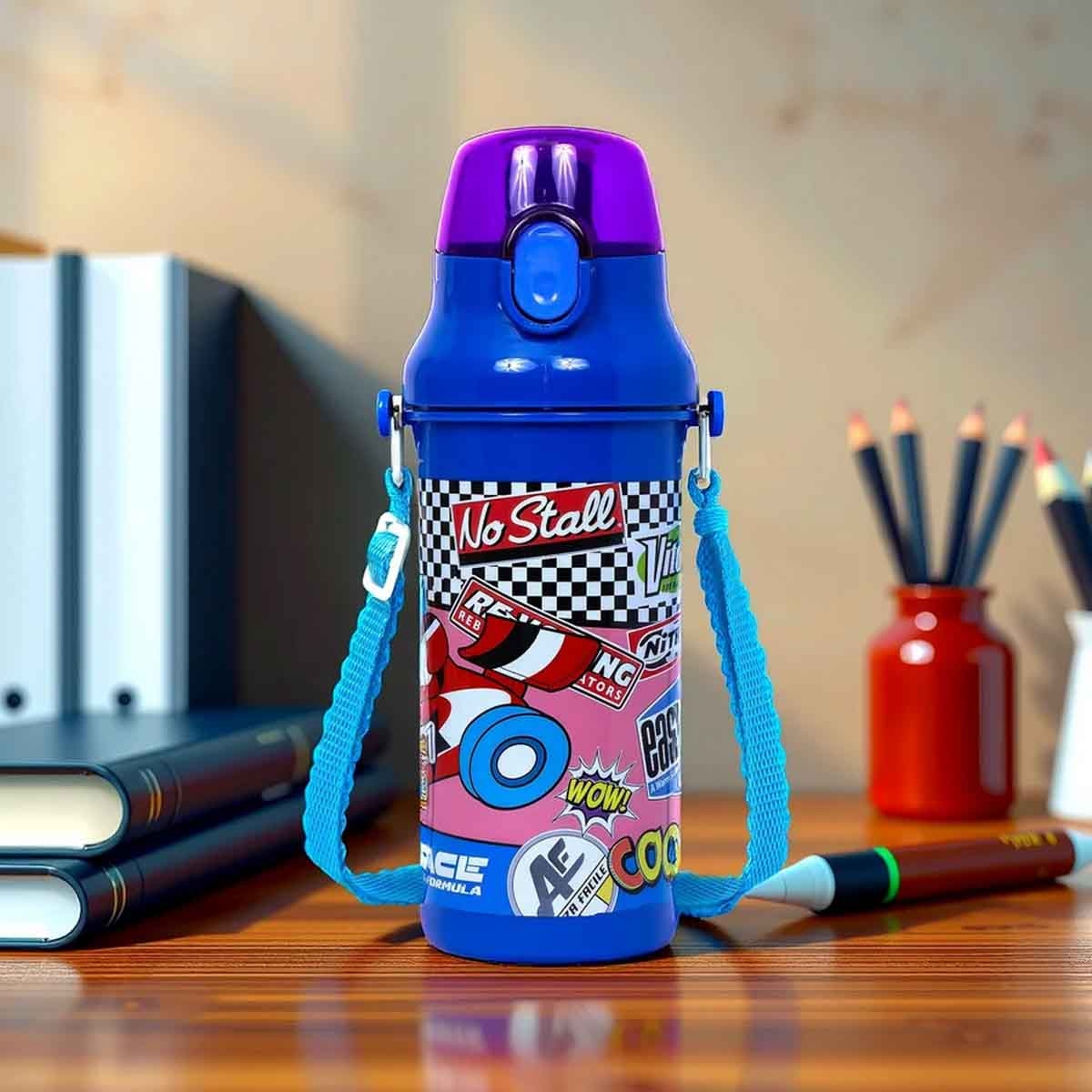 إيزي كيدز زجاجة ماء 600 مل أزرق للجنسين، 3-4 سنوات