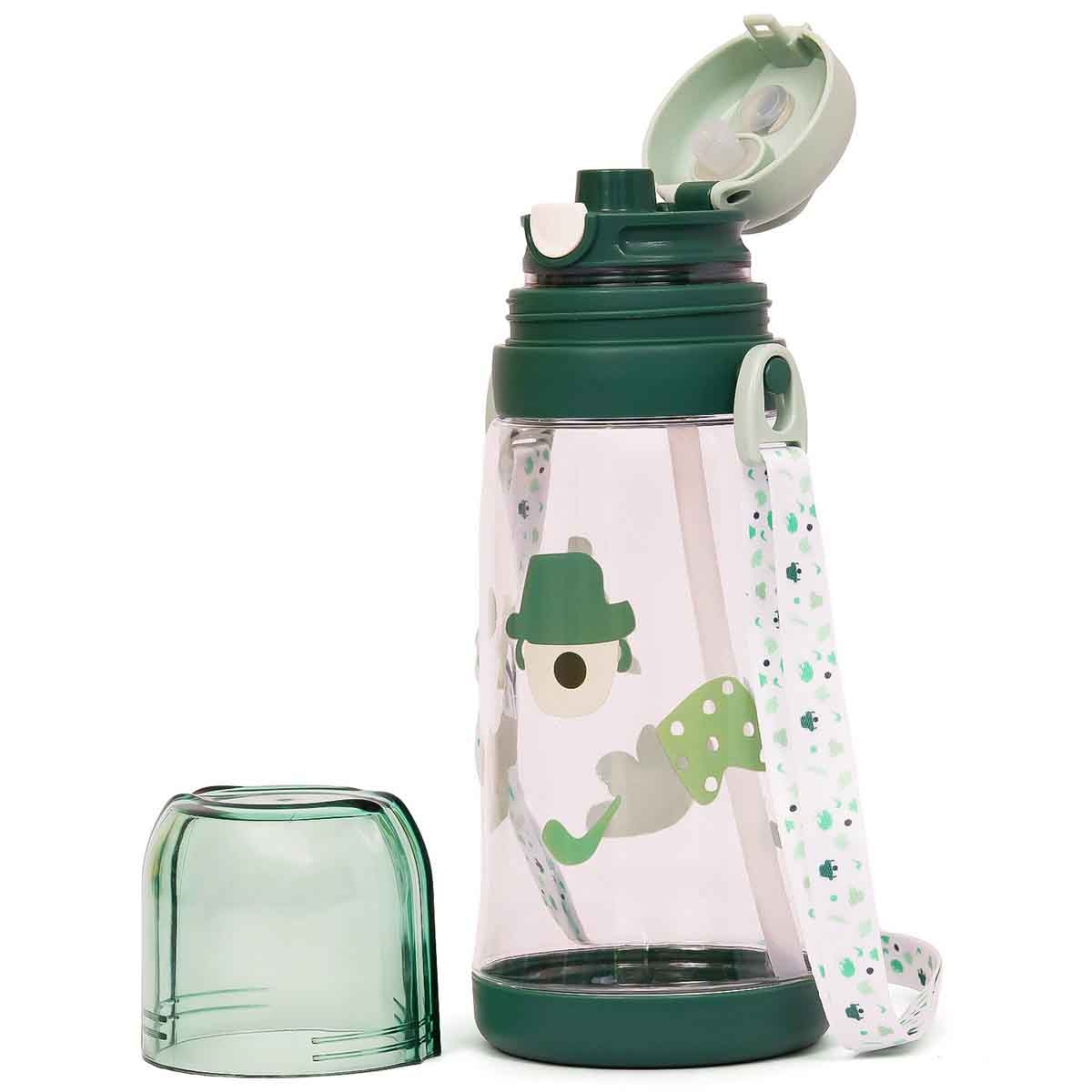 Eazy Kids 600ml Green Water Bottle with Straw Unisex, 3-4 Years