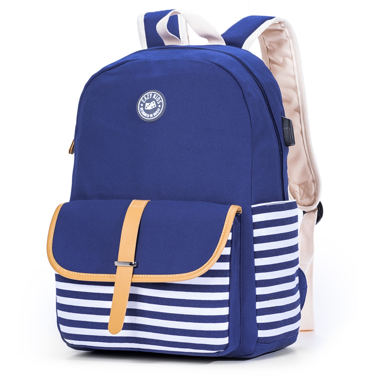 Eazy Kids Blue Classic School Bag Unisex, 3-4 Years