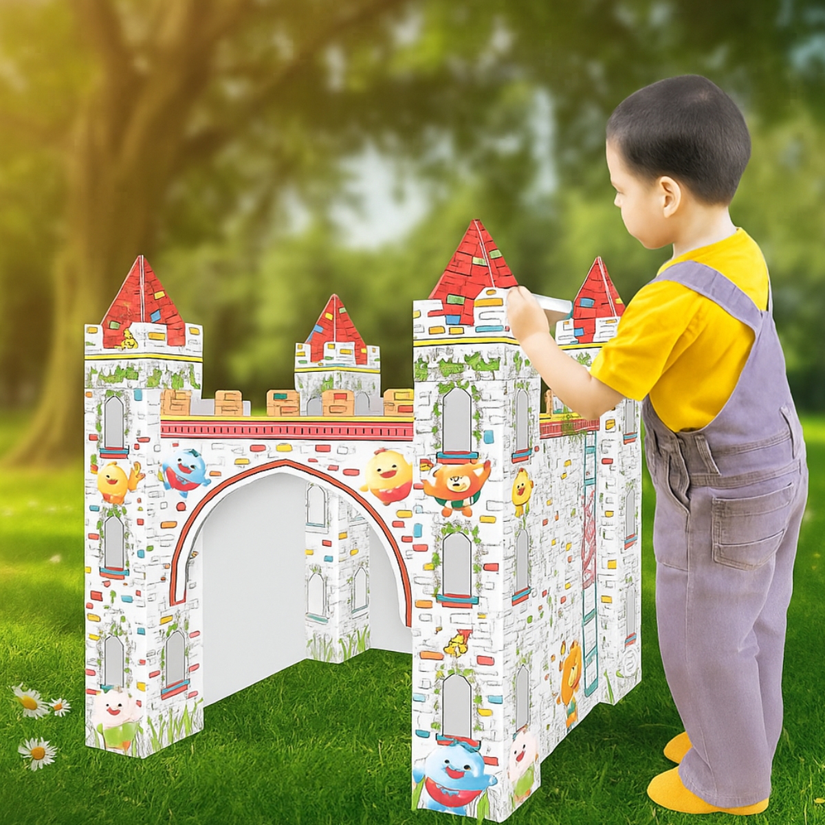 Eazy Kids DIY Doodle Erasable Painting Castle Arts Kit Unisex, 3-4 Years