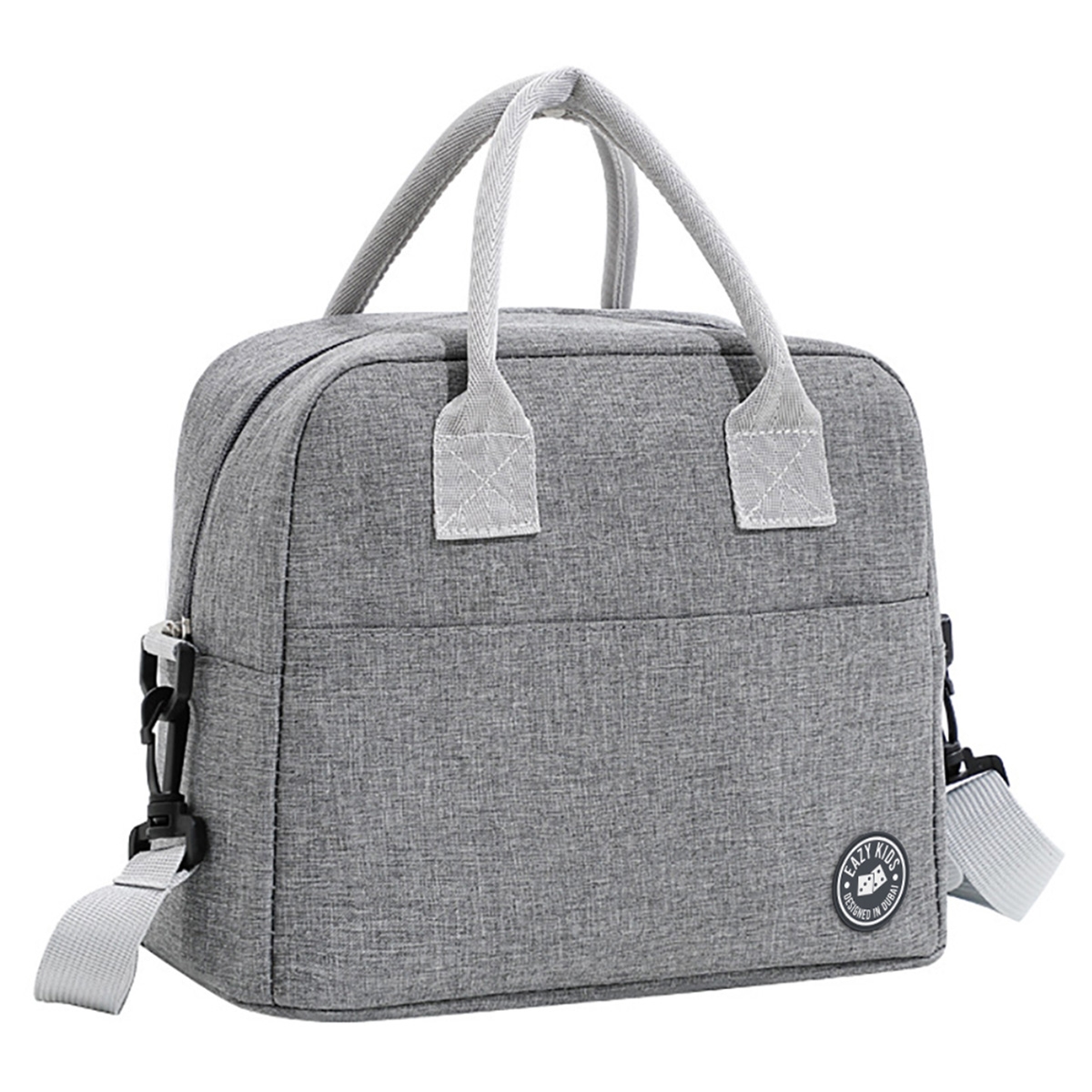 إيزي كيدز حقيبة غداء معزولة باللون الرمادي للجنسين من عمر 13 سنة فما فوق