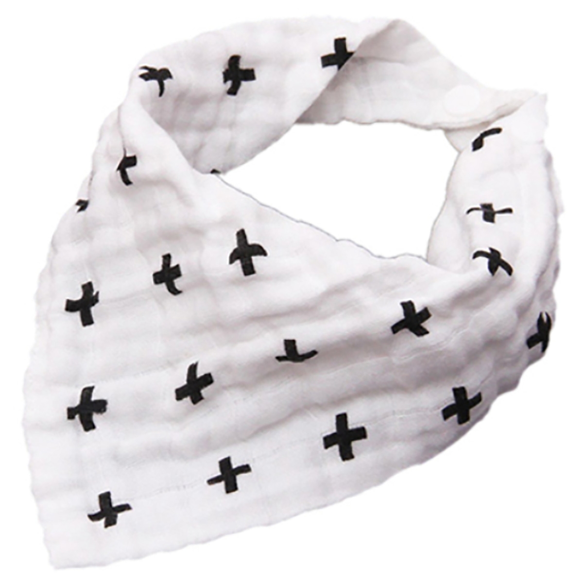 إيزي كيدز طقم مرايل بندانا من القطن الموسلين للأطفال من عمر 0 إلى 2 سنة، مجموعة من 3