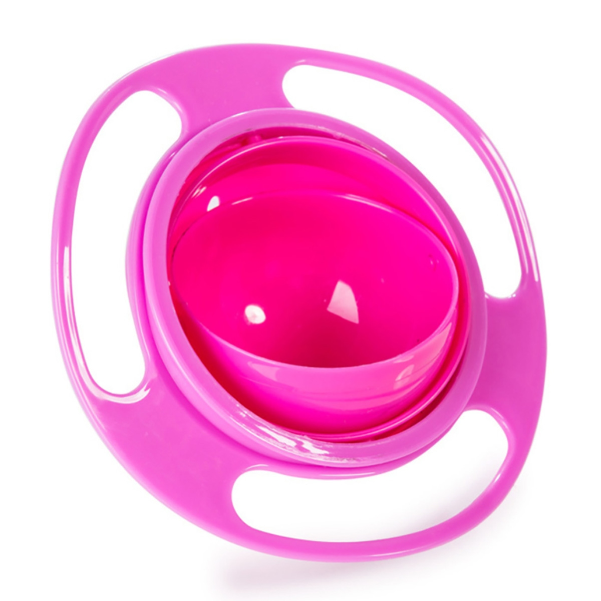 Eazy Kids Red Gyro Spill Proof Bowl with Lid Toddler, 0-2 Years