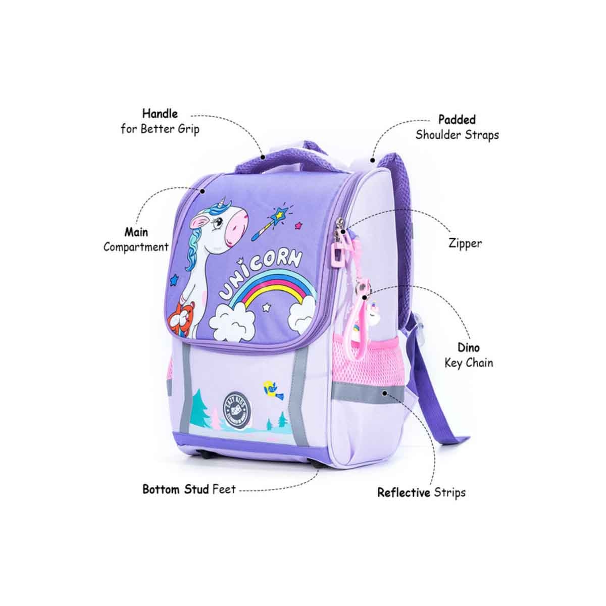 إيزي كيدز حقيبة مدرسية برينس يونيكورن مع ترولي