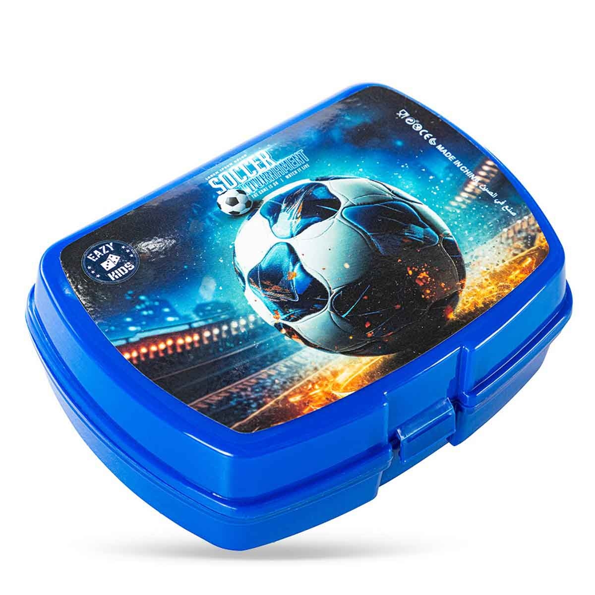 إيزي كيدز حقيبة مدرسية 5 في 1 مقاس 16 إنش بتصميم كرة القدم مع عربة