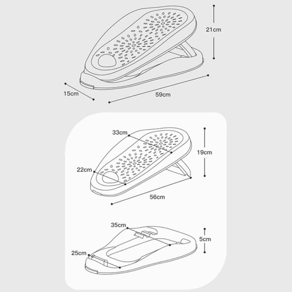 إيزي كيدز مقعد استحمام للأطفال 3 مراحل باللون الوردي