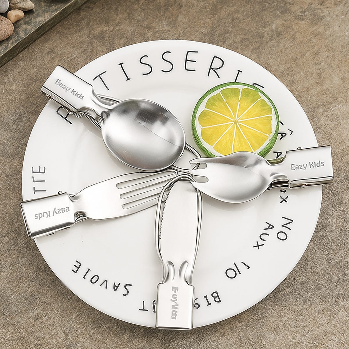 Eazy Kids Steel Folding Spoon Unisex, 3-4 Years