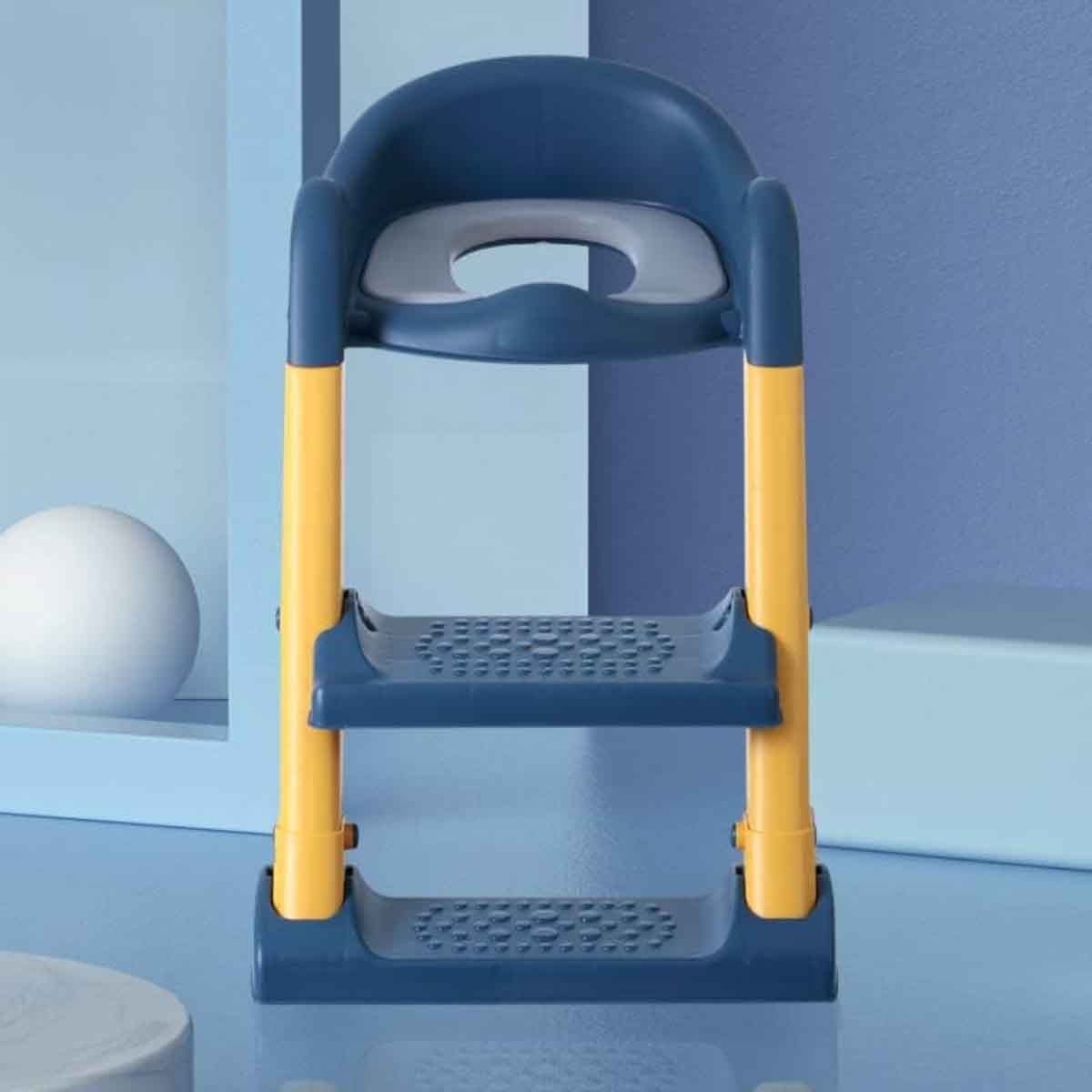 Eazy Kids Blue Step Stool Foldable Potty Trainer Seat