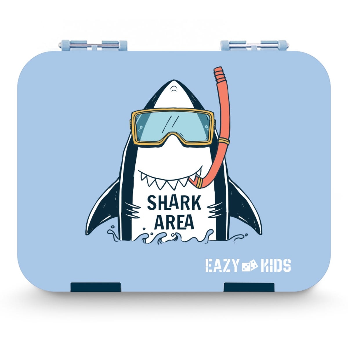 Eazy Kids Super Shark Blue Bento Boxes with Insulated Lunch Bag Combo Unisex, 13+ Years, Pack of 2