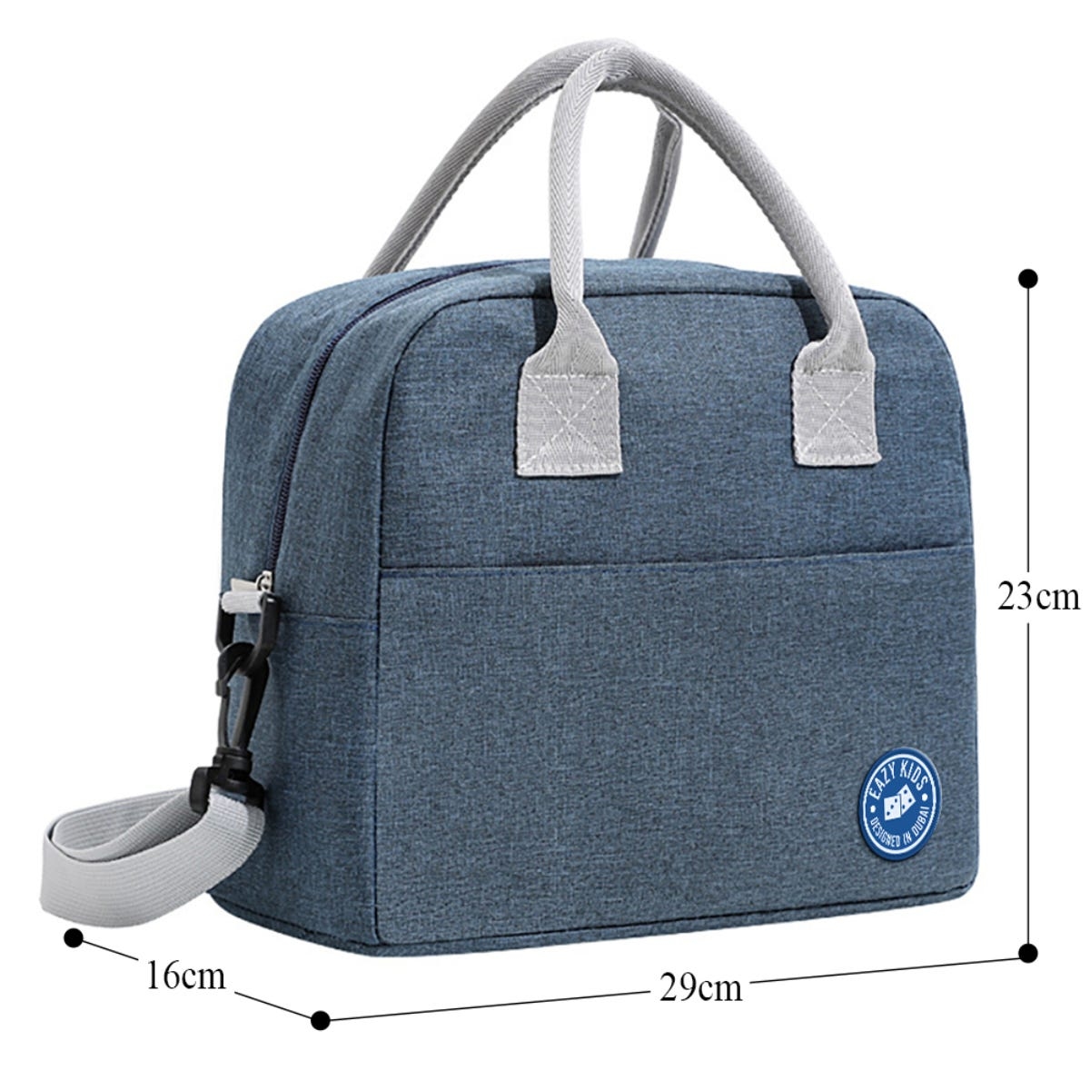 Eazy Kids Super Shark Blue Bento Boxes with Insulated Lunch Bag Combo Unisex, 13+ Years, Pack of 2