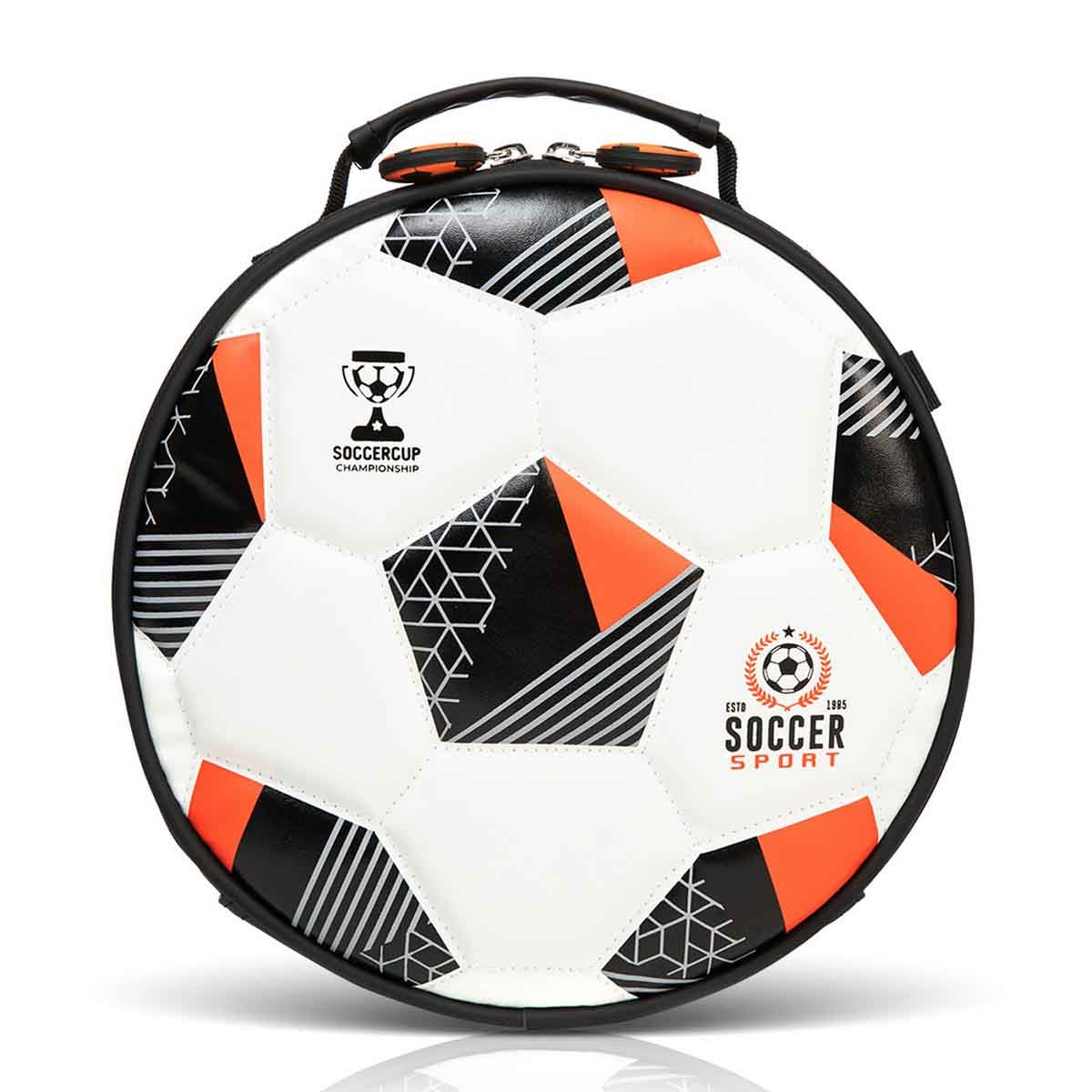 إيزي كيدز حقيبة مدرسية 4 في 1 مقاس 18 إنش بتصميم كرة القدم مع حقيبة دفل وحقيبة غداء ومقلمة