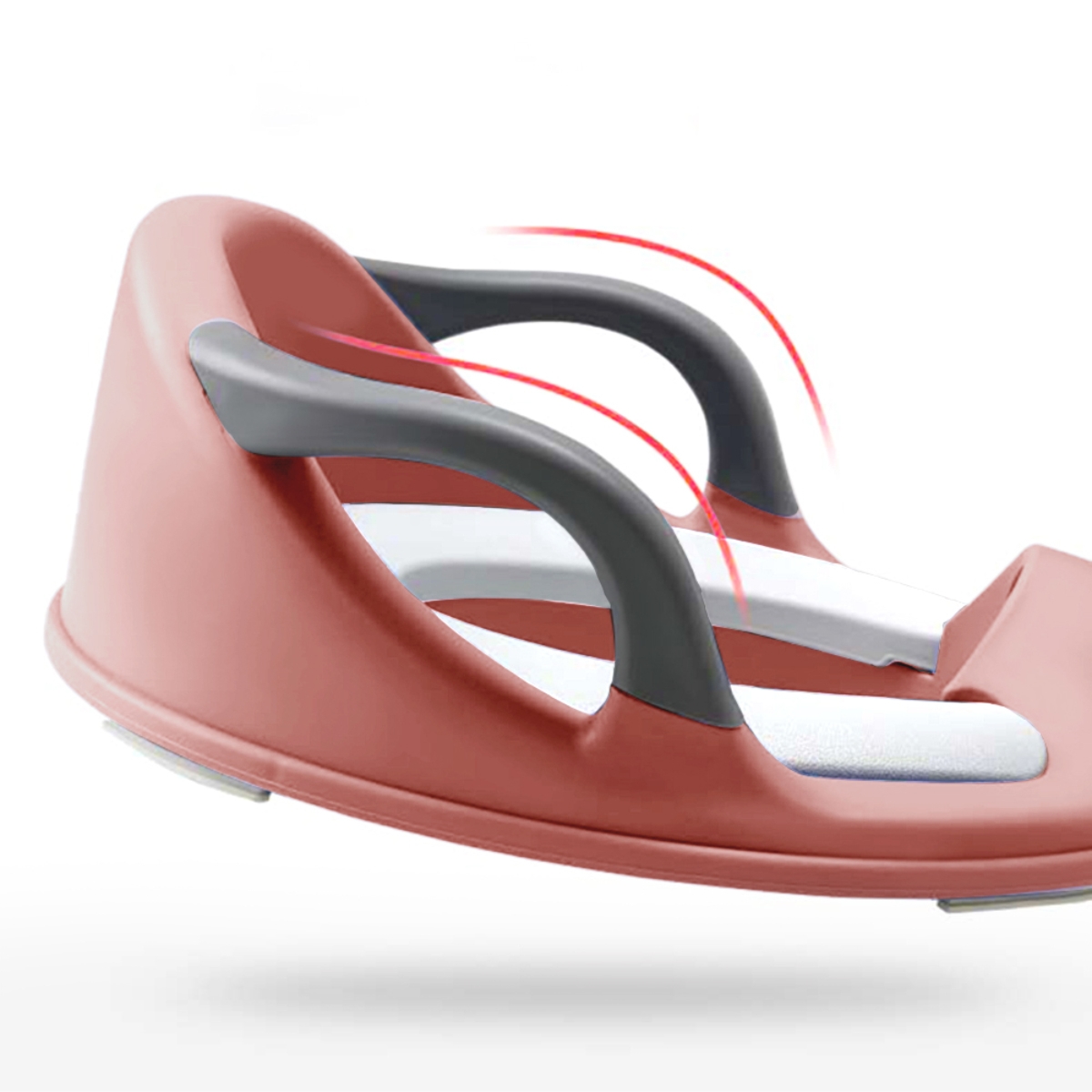 إيزي مقعد تدريب على استخدام الحمام للأطفال باللون الوردي مبطن من عمر 0 إلى 2 سنة