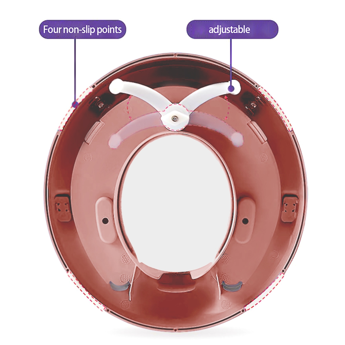 إيزي مقعد تدريب على استخدام الحمام للأطفال باللون الوردي مبطن من عمر 0 إلى 2 سنة
