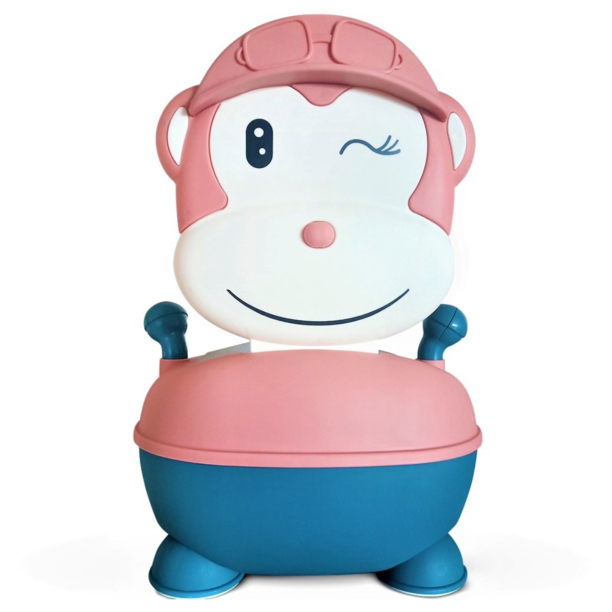 إيزي طقم قعادة قرد باللون الوردي للأطفال من عمر 0 إلى 2 سنة