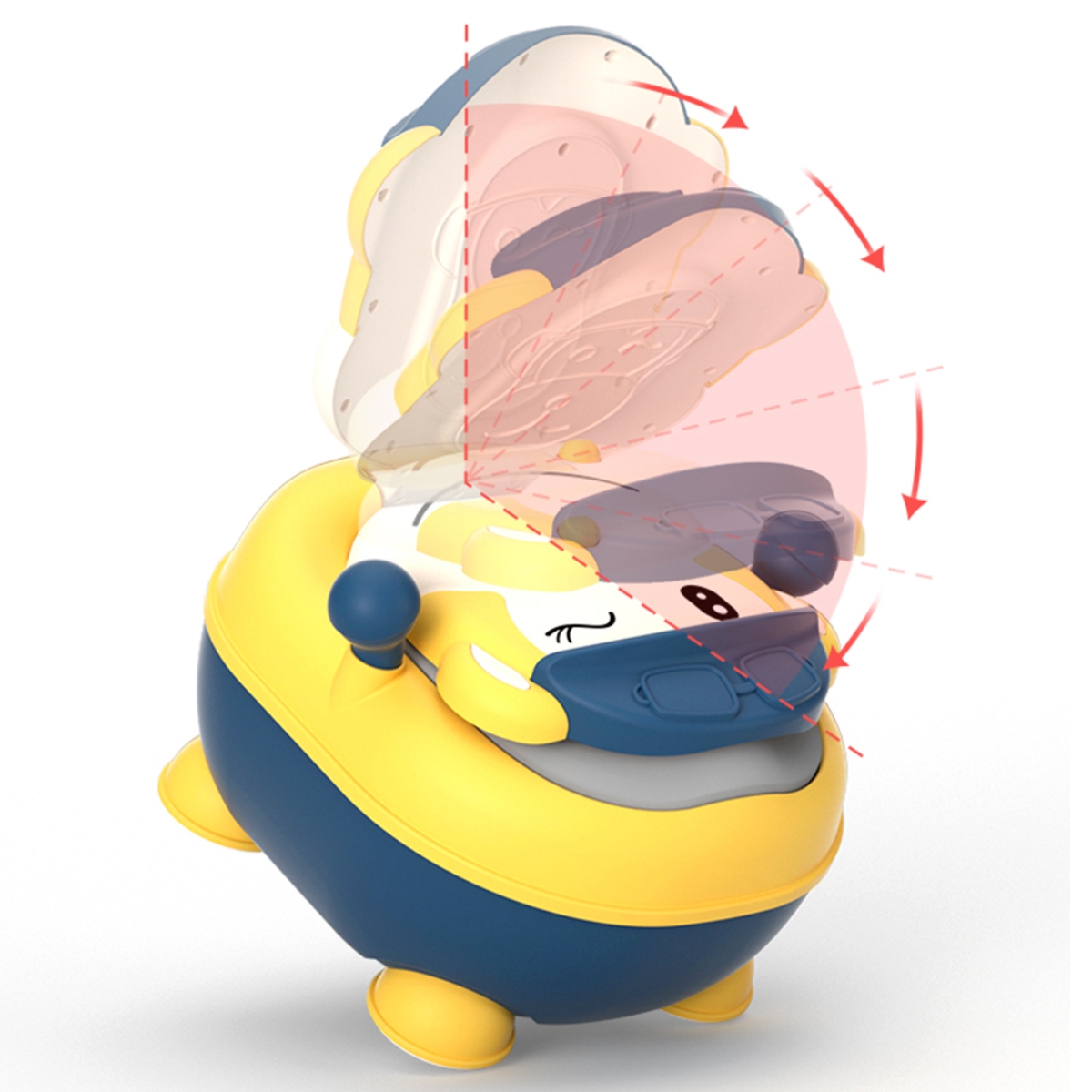 إيزي طقم قعادة قرد باللون الأصفر للأطفال من عمر 0 إلى 2 سنة