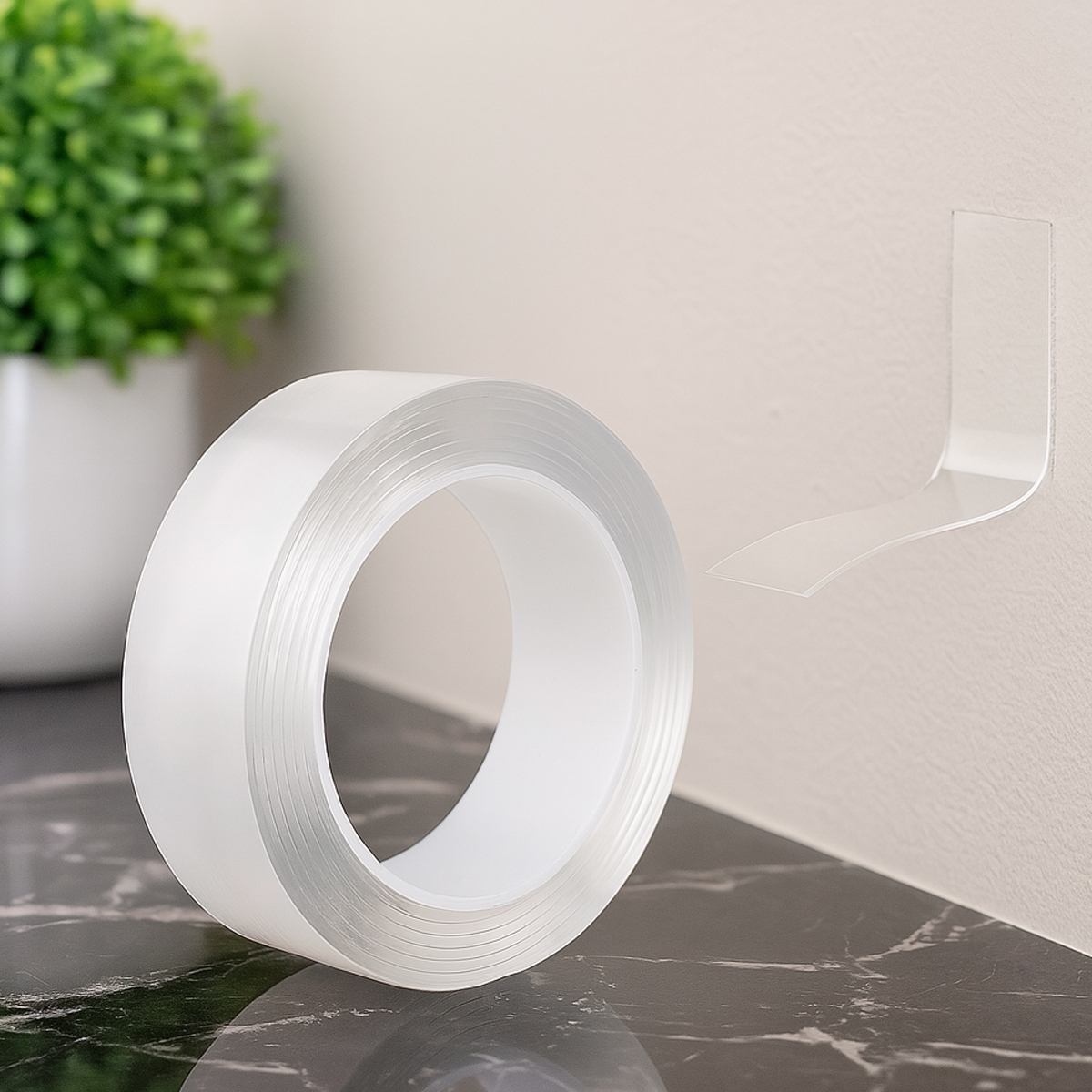 فانتستك شريط نانو لاصق قوي مزدوج الوجه 0.07" × 118"