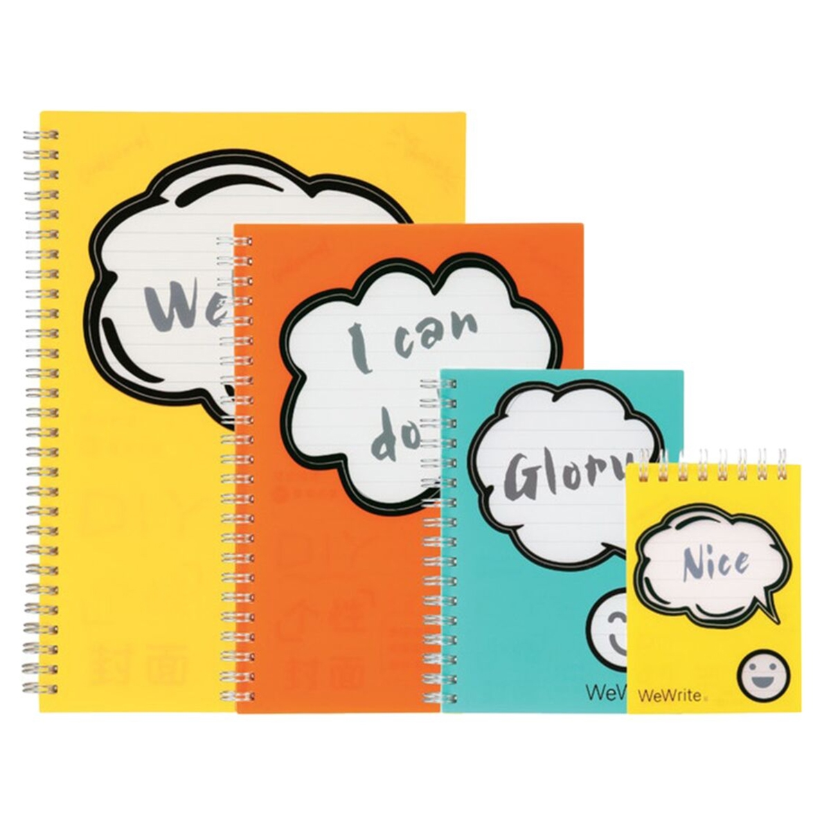 فوردورمايت دفتر بسلك حلزوني بحجم A7، 60 ورقة، وزن 80 غرام، تصميم هاي ذير، ألوان متنوعة، مجموعة من 24