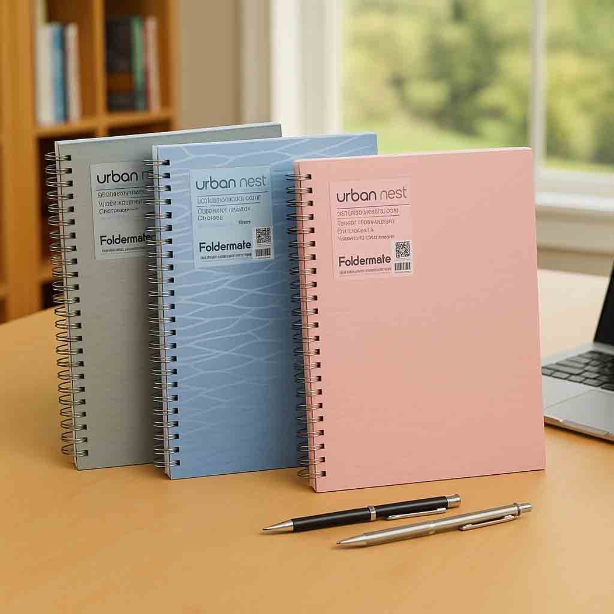 Foldermate B5 80GSM 70 Sheet Urban Nest Regular Colour 1 Subject Assorted Spiral Notebook, Pack of 12