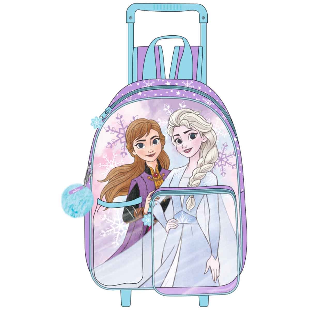 فروزن مجموعة حقيبة ترولي وظهر مقاس 14 انش مع صندوق غداء وزجاجة ماء