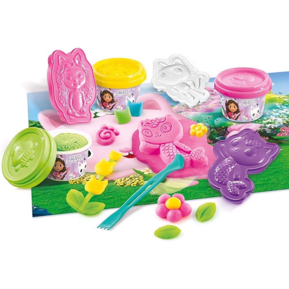 Gabby's Dollhouse Kitty Fairy Garden Bucket Dough Set Unisex, 3-4 Years
