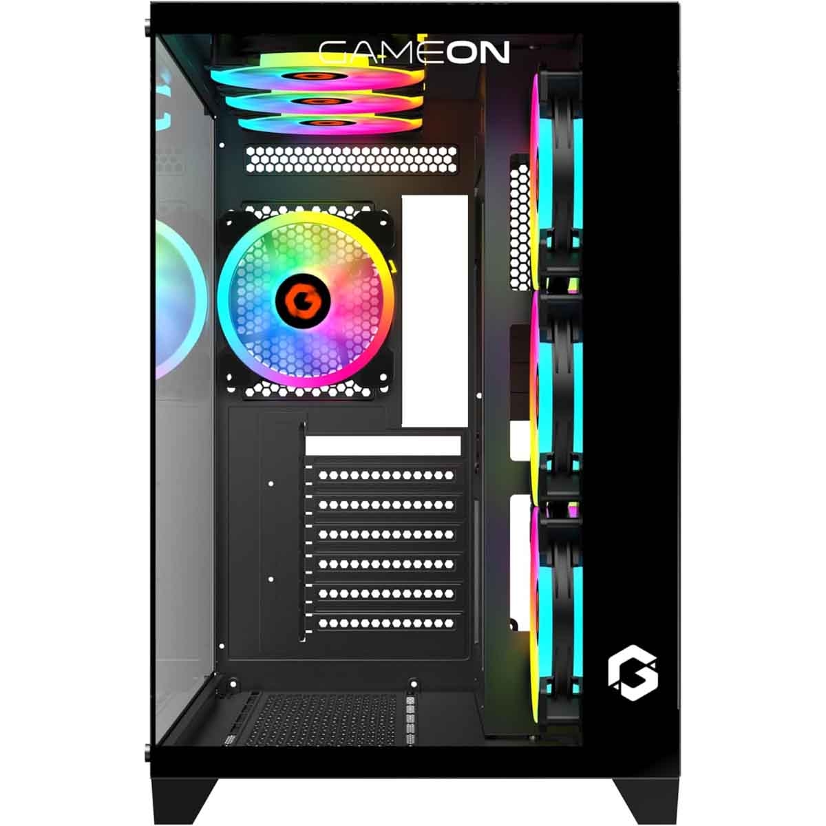 Game On Black Emperor Midnight Series Mid Tower Gaming PC Case