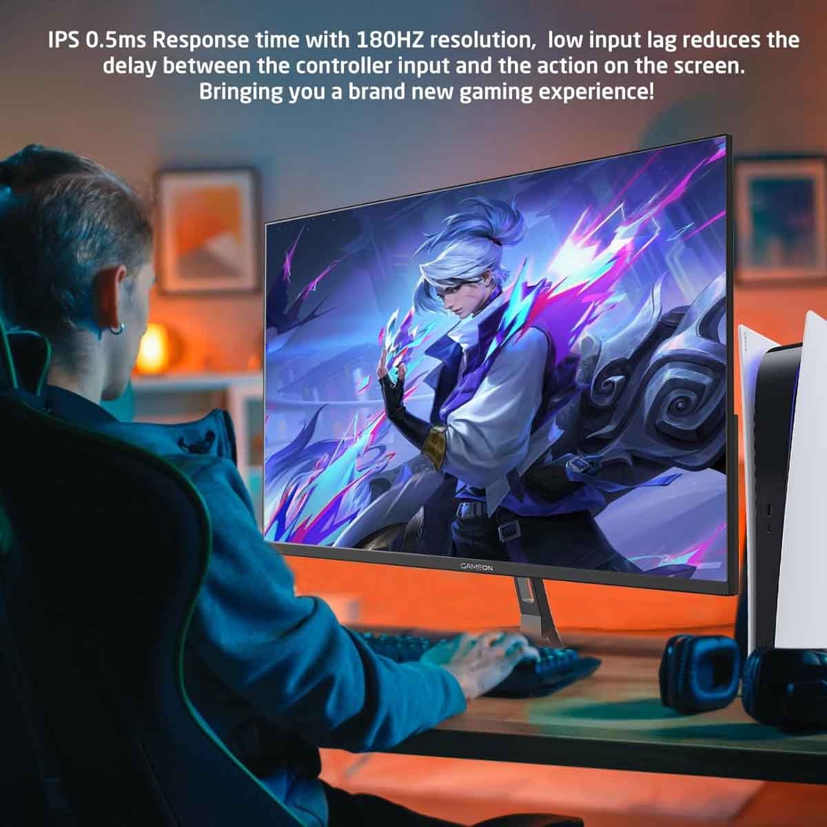 جيم أون شاشة ألعاب FHD بحجم 27" 240Hz Fast IPS موديل GOESP27240IPS