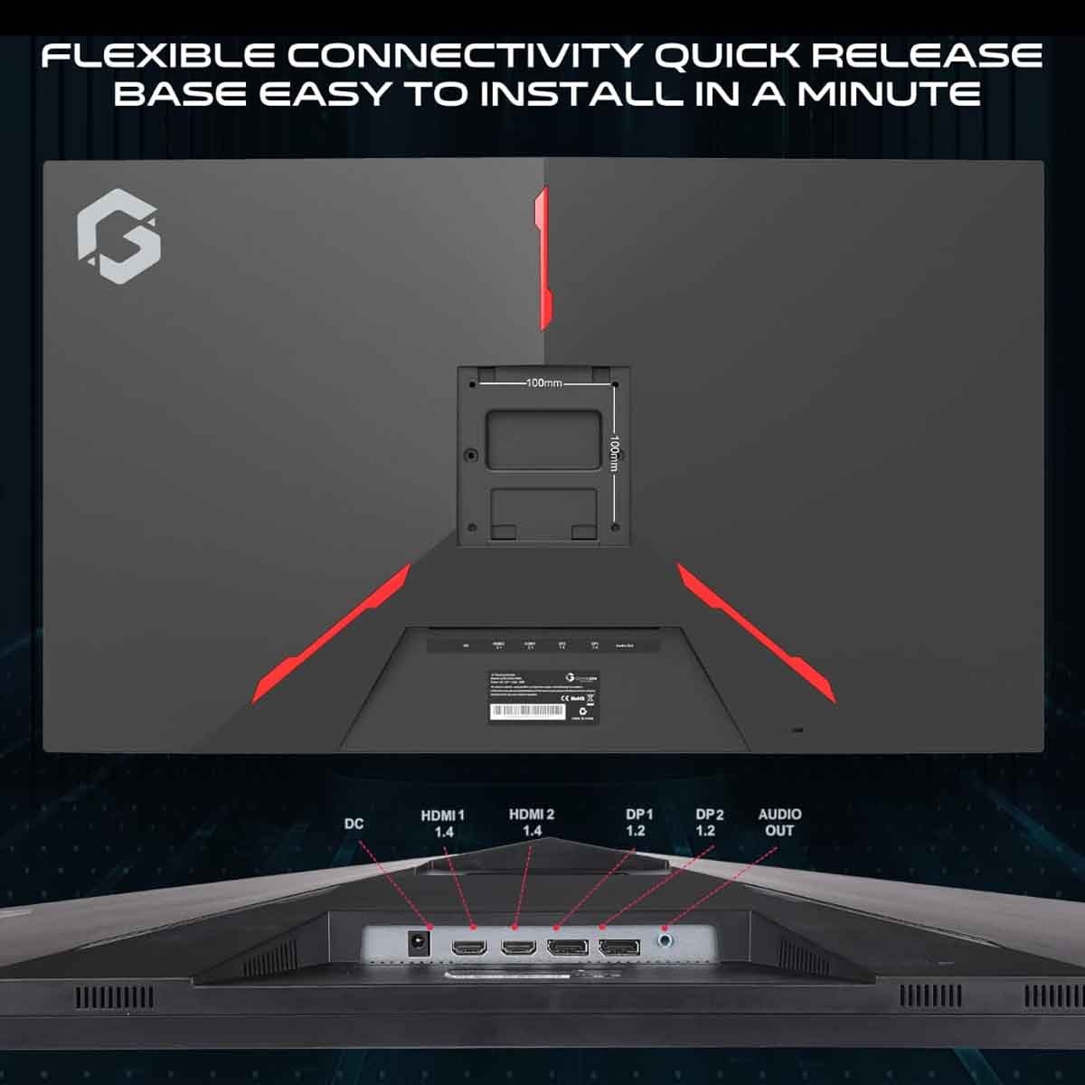 جيم أون شاشة ألعاب FHD بحجم 32" 165Hz سوداء موديل GOE32FHD165VA