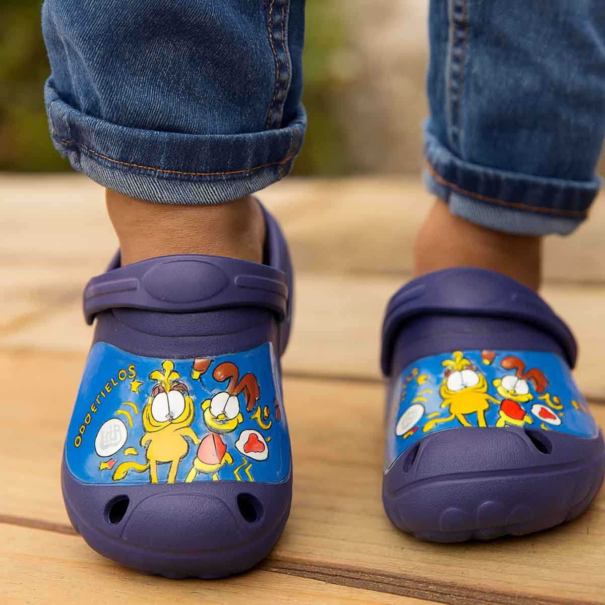Garfield EU Dark Blue Lightweight & Comfortable Slip-On Sandals Kids Klogs Boys