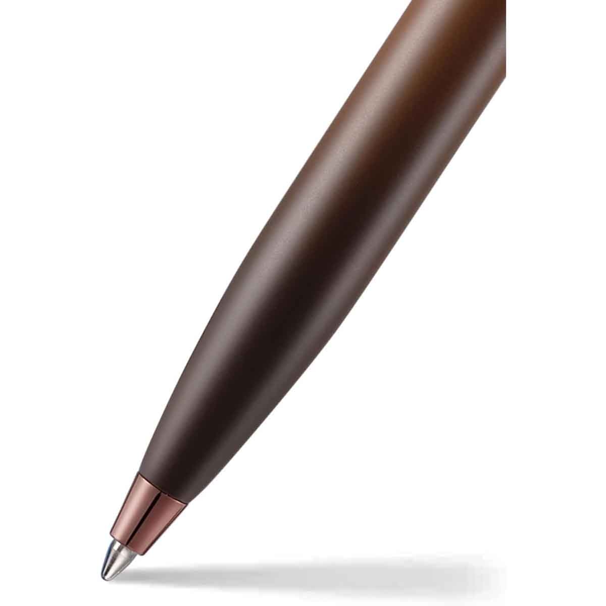 شيفر طقم هدية قلم حبر جاف 100 بني قهوة مطفي مع حامل بطاقات بني قهوة