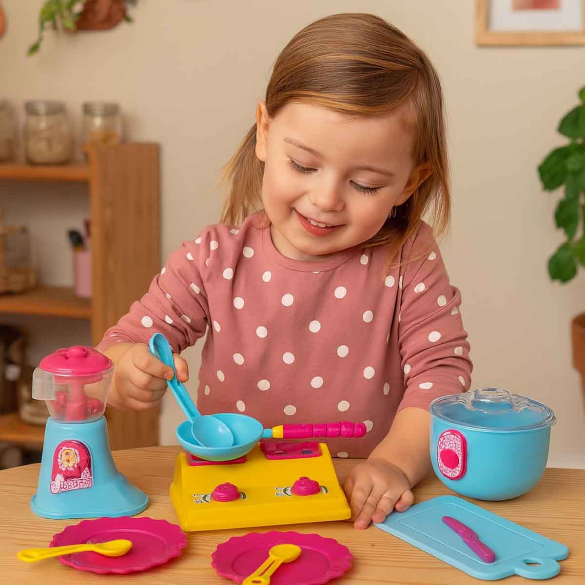 جيجلز مجموعة مطبخ ديلوكس للأولاد والبنات عمر 3-4 سنوات
