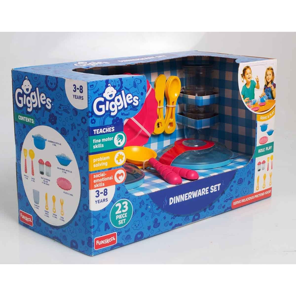 Giggles Dinnerware Set Kitchen Toy Girls, 3-4 Years
