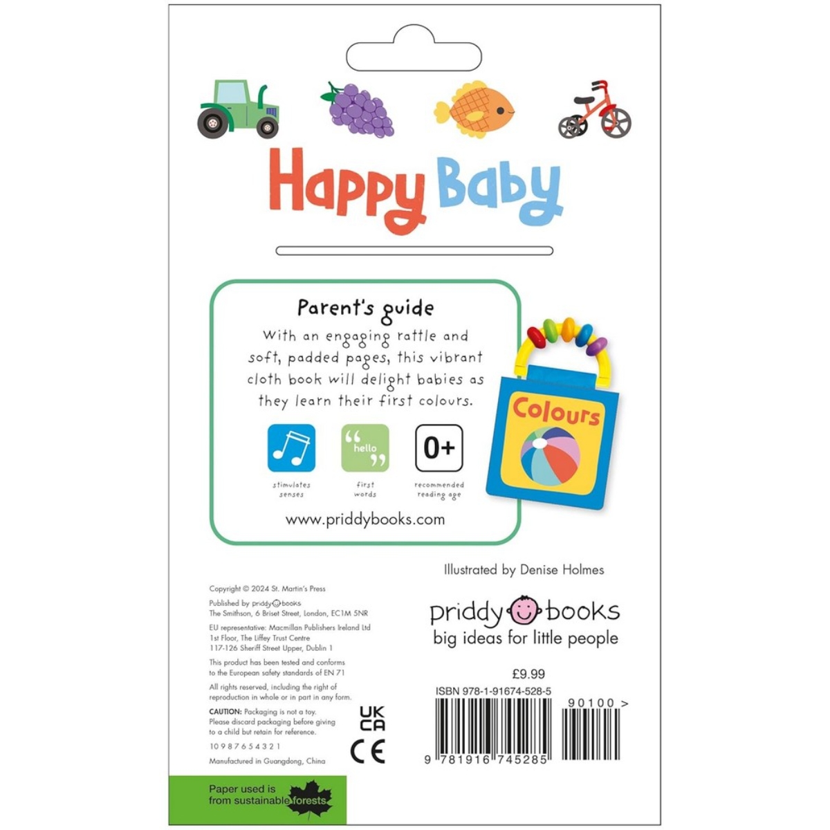 Happy Baby Colours: كتاب قماشي وخرخاشة تأليف روجر بريدي - 3 أكتوبر 2024