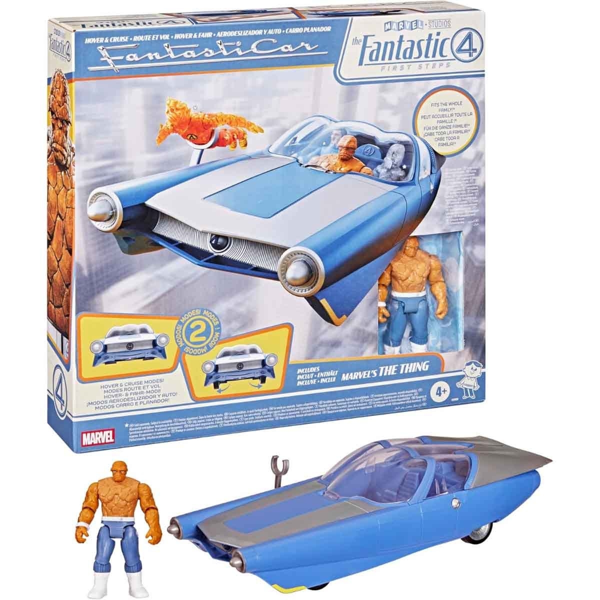 Hasbro 4 Inch Fantastic 4 Vehicle & Figure Playset Unisex, 5-7 Years