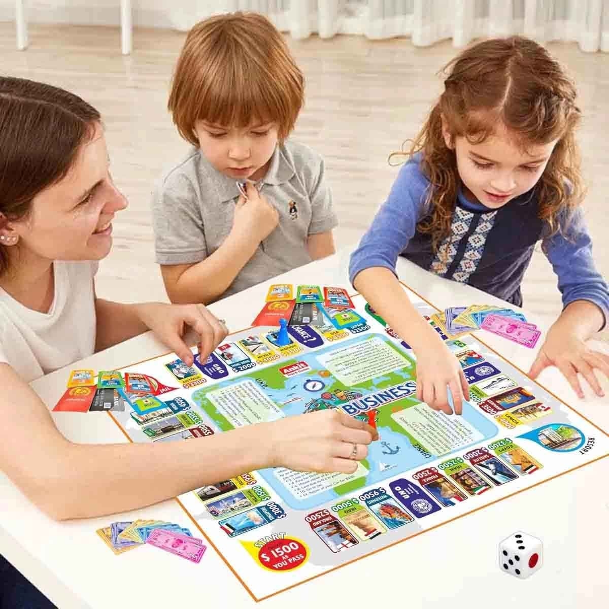 Hasbro Guess Who? with Ankit Toys 2-in-1 Ludo & International Business Board Game Bundle Pack Unisex, 5-7 Years