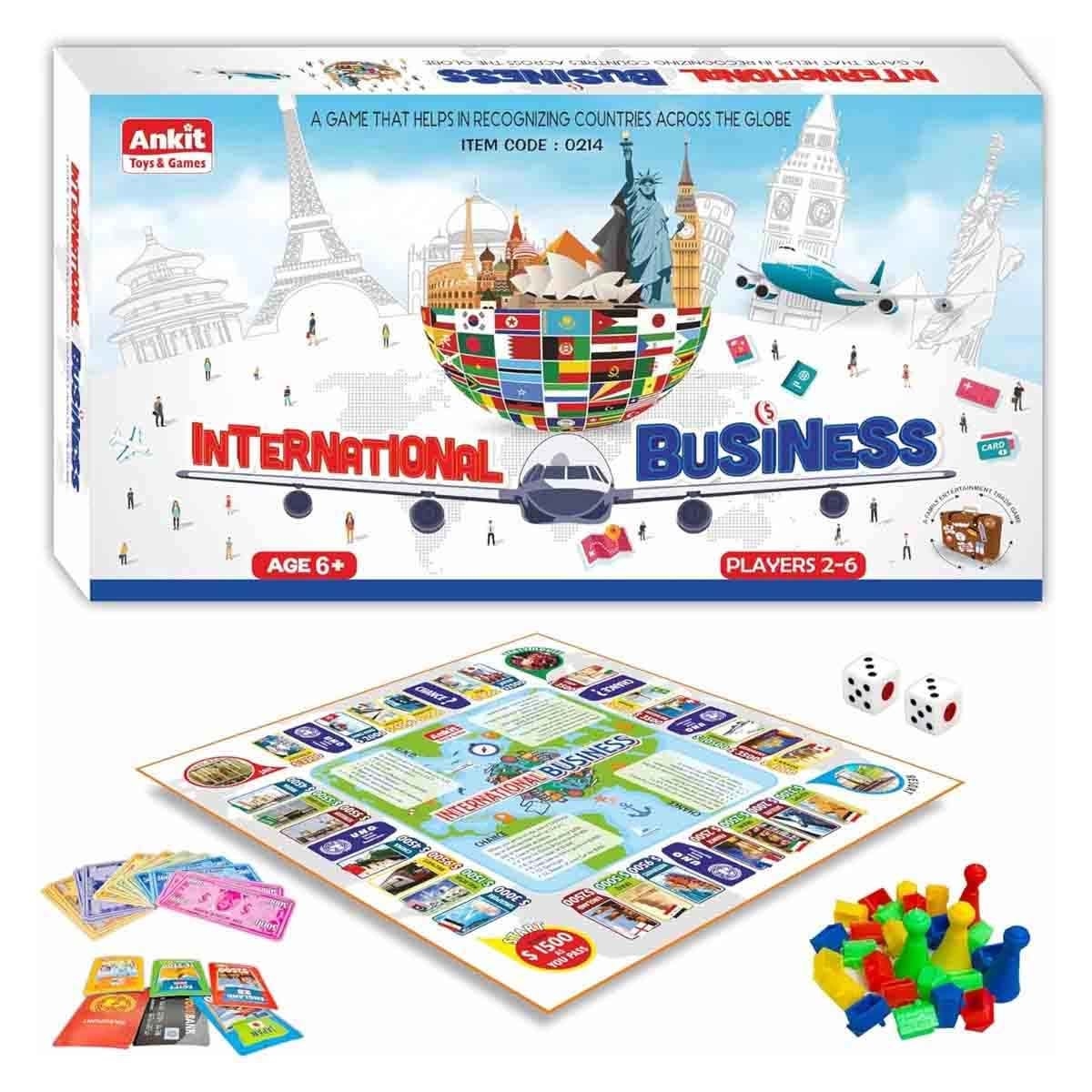Hasbro Guess Who? with Ankit Toys 2-in-1 Ludo & International Business Board Game Bundle Pack Unisex, 5-7 Years
