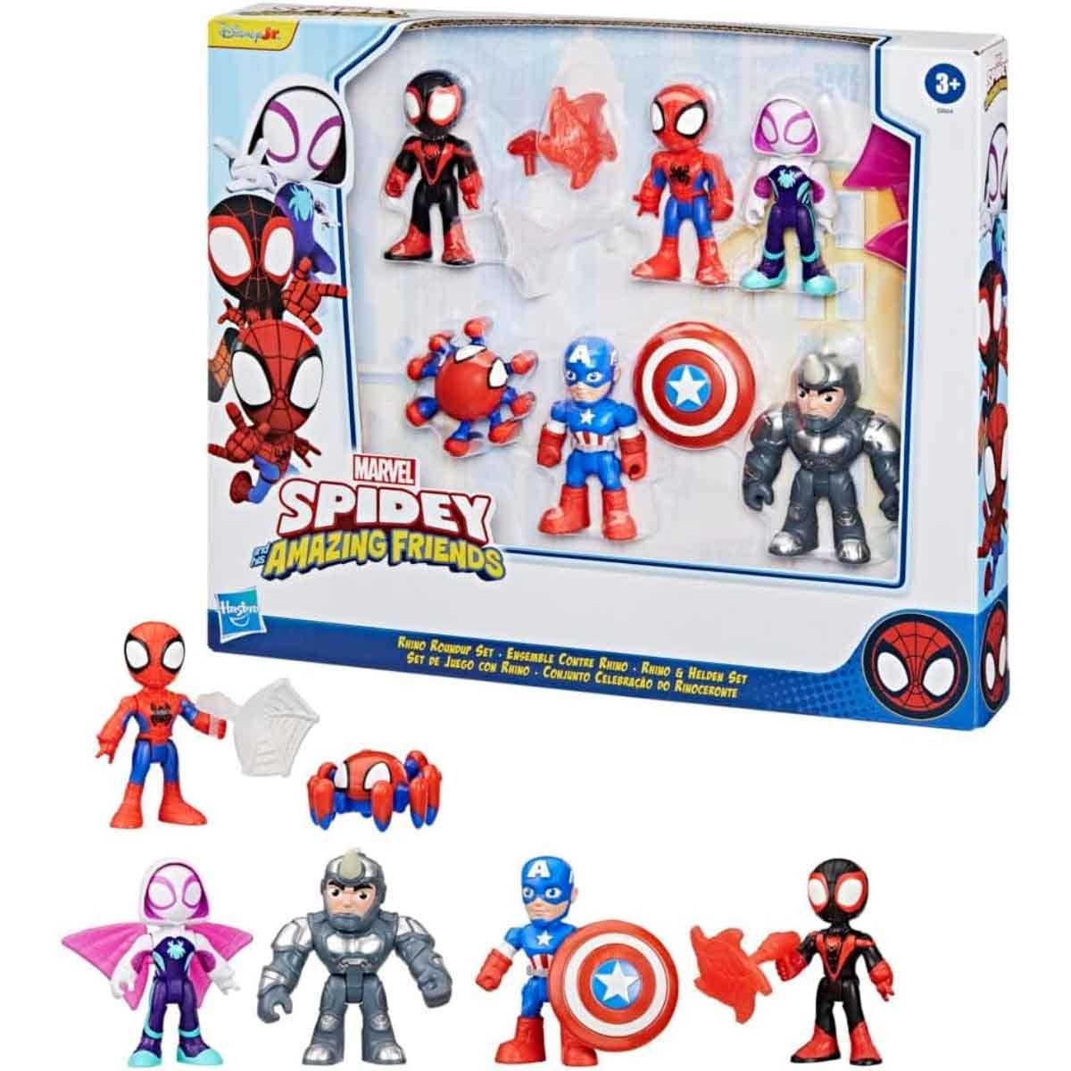 Hasbro Spidey Amazing Friends Rhino Roundup Playset Unisex, 3-4 Years